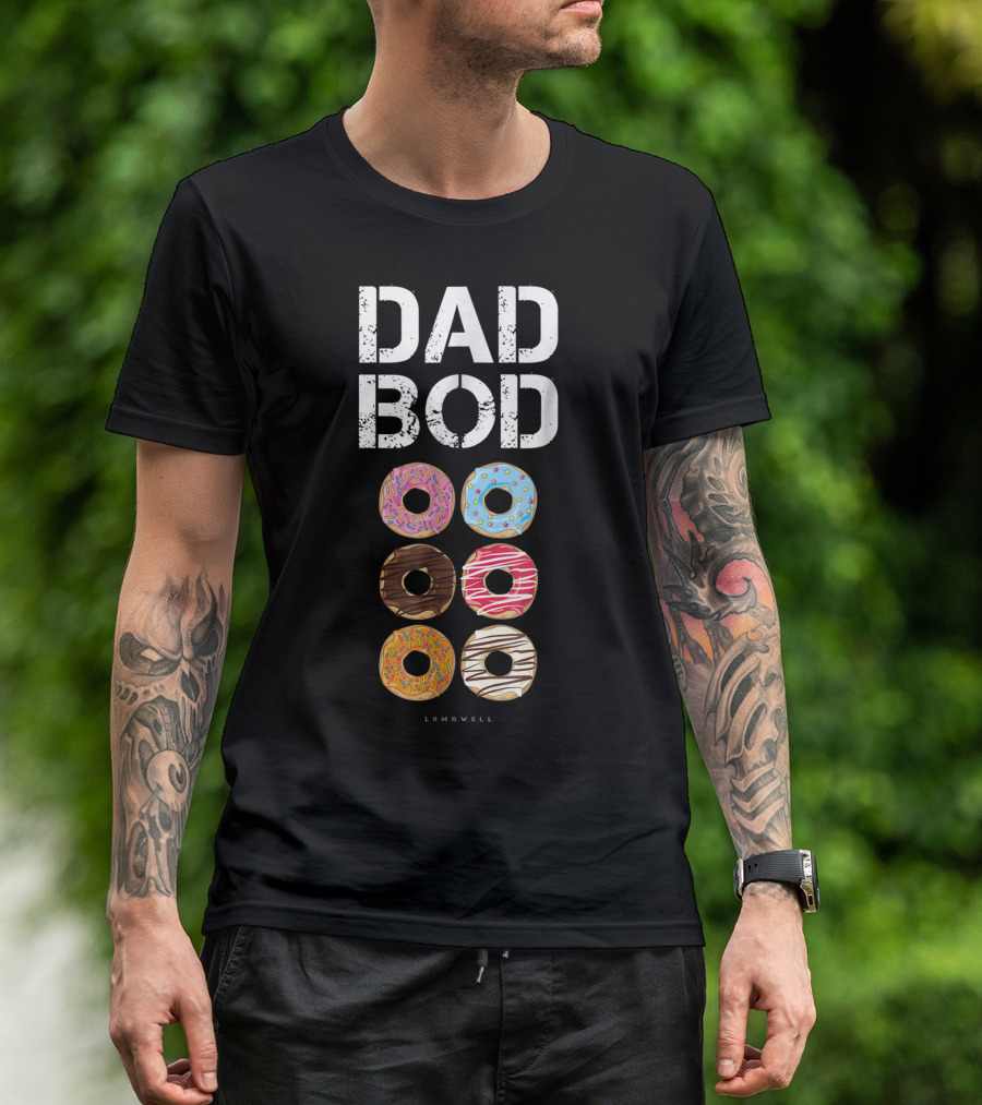 Dad Bod Donut Six Pack Daddy Gym Lumowell T-Shirt