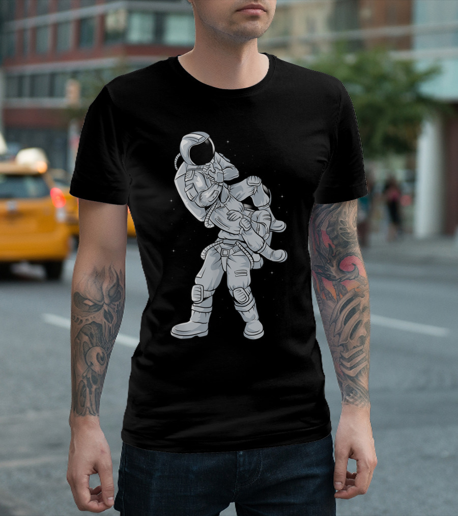 Galaxy Astronaut Armbar BJJ Jiujitsu Technique T-Shirt