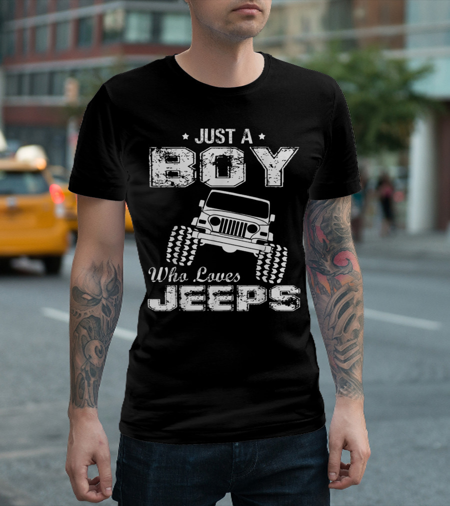 Just A Boy Who Loves Driving Jeeps T-Shirt