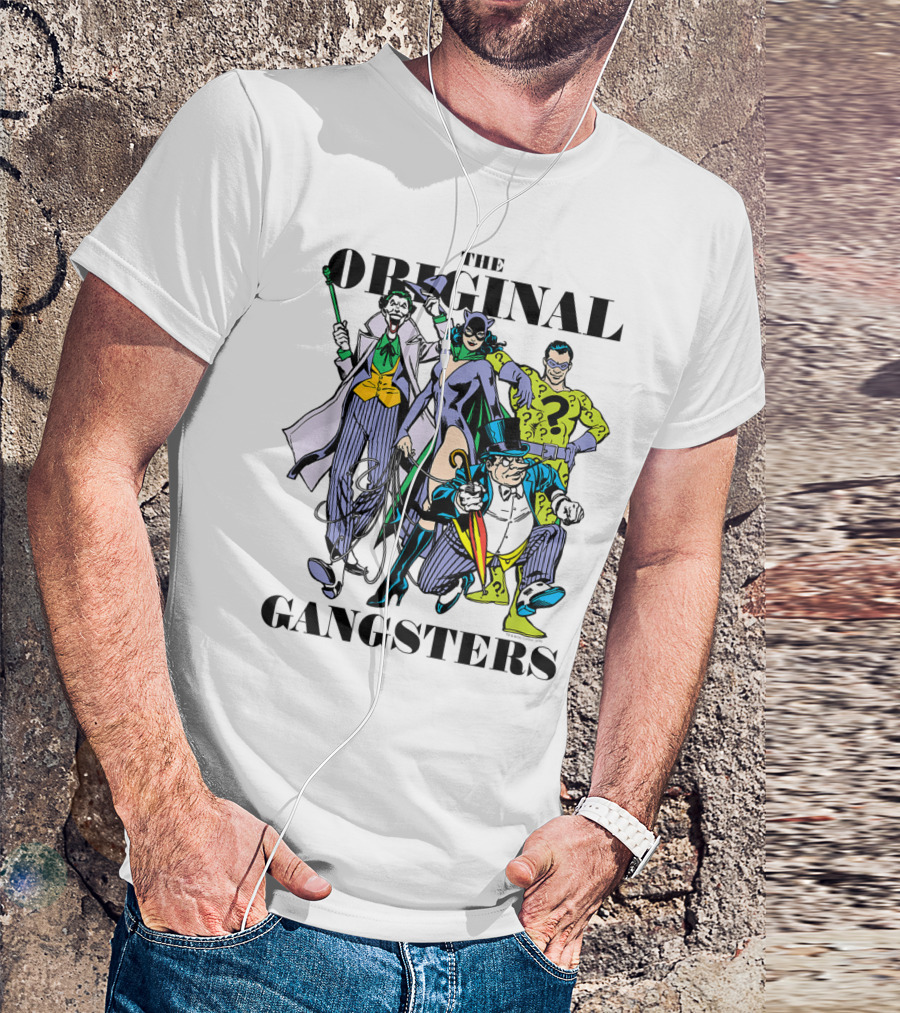 The Original Gangsters Batman Villains Joker Catwoman Riddler Penguin T-Shirt