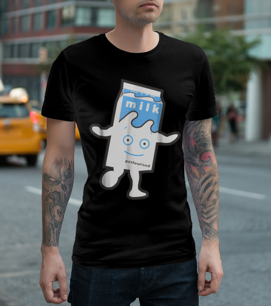 Blur Milky Milk Pasteurised Smiling Carton T-Shirt