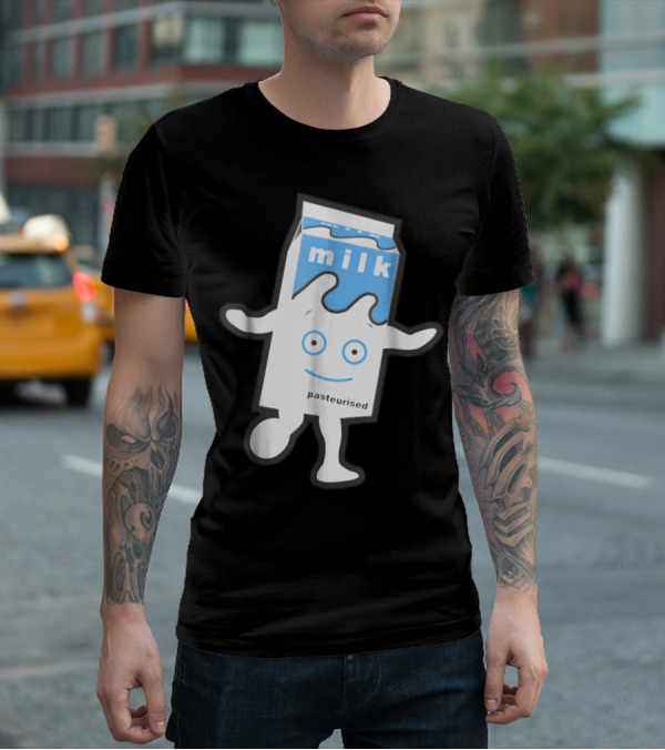 Blur Milky Milk Pasteurised Smiling Carton T-Shirt