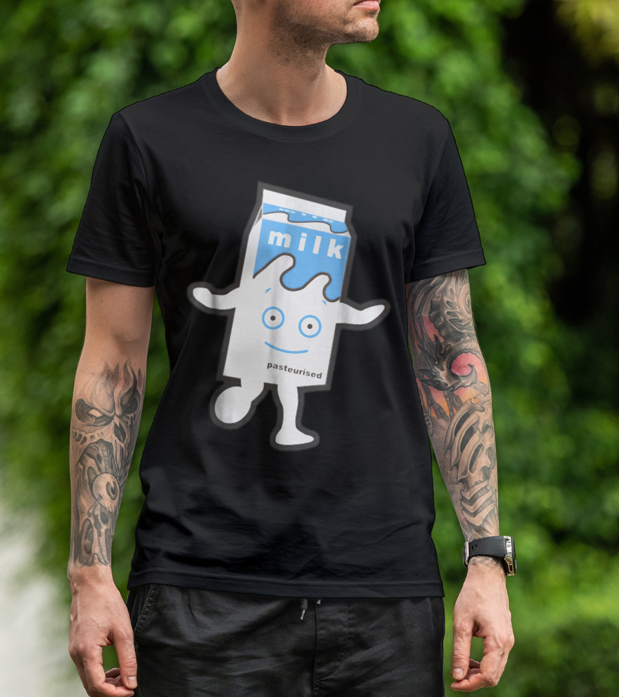 Blur Milky Milk Pasteurised Smiling Carton T-Shirt