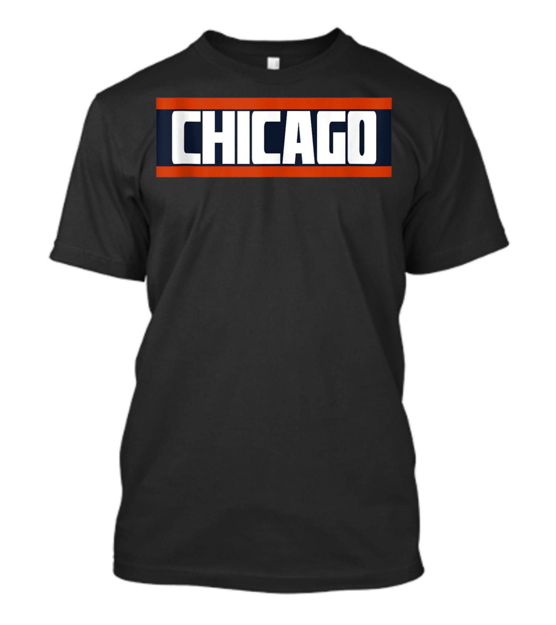 Chicago Bold Orange Blue White Block T-Shirt