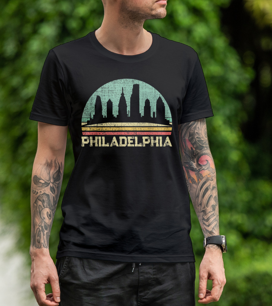 Classic Vintage Philadelphia City Skyline Pennsylvan T-Shirt