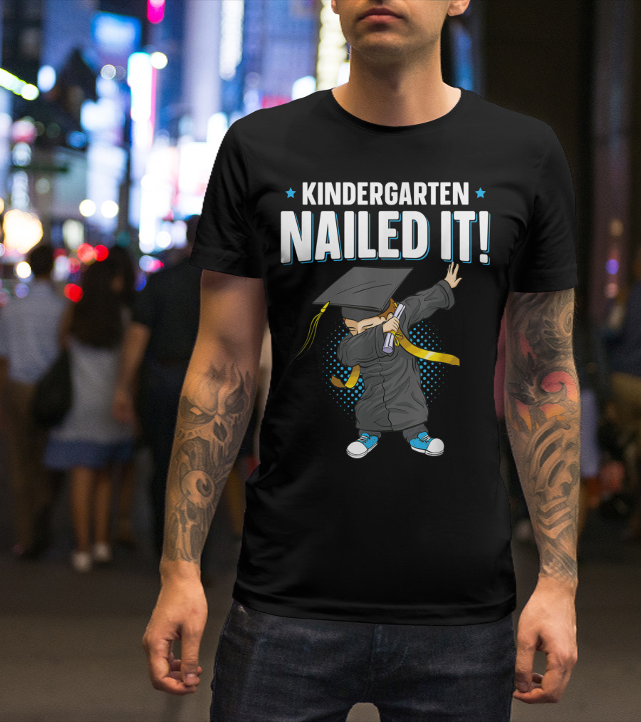 Kindergarten Nailed It Dabbing Graduation Boy T-Shirt