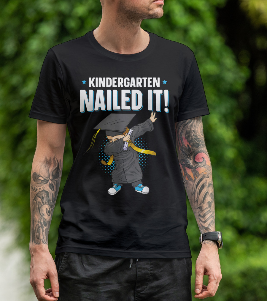 Kindergarten Nailed It Dabbing Graduation Boy T-Shirt