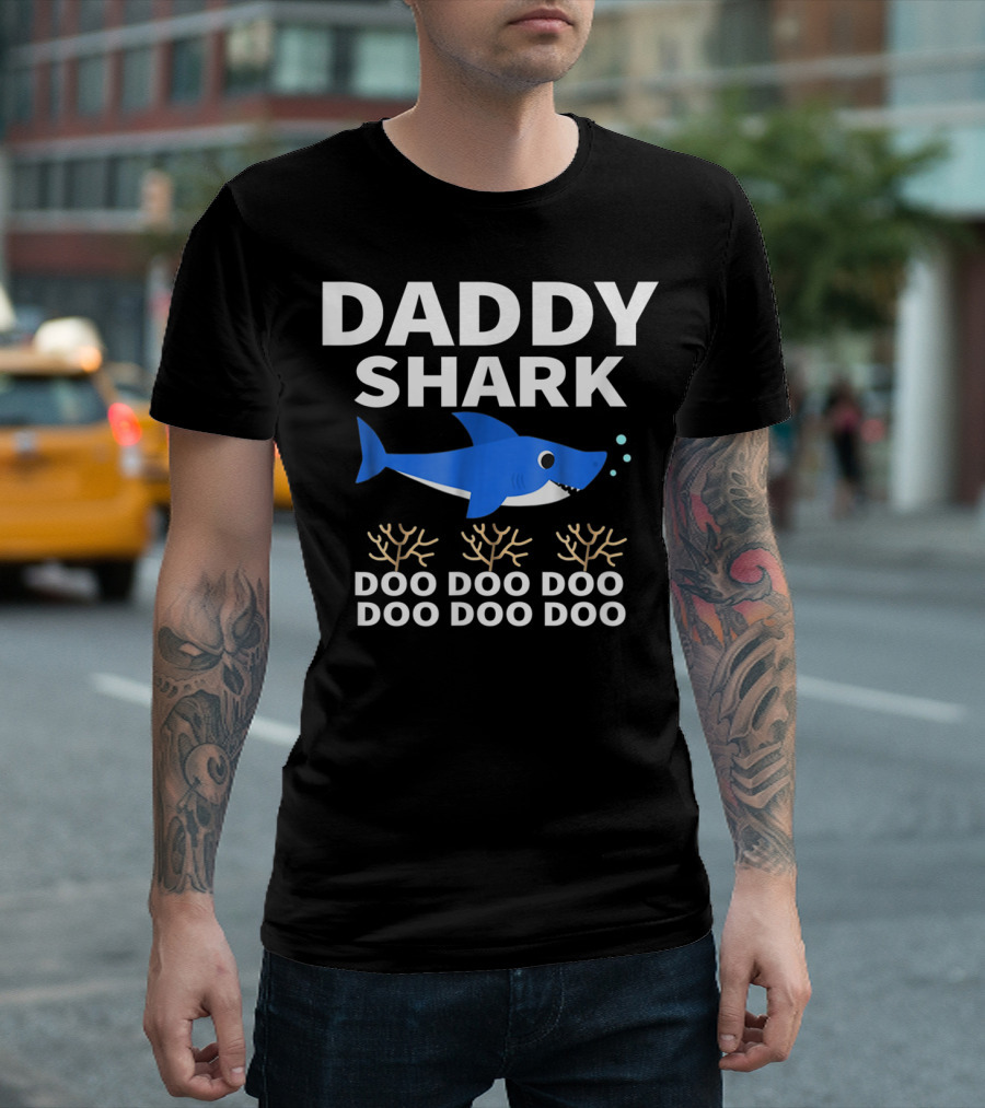 Daddy Shark Doo Doo Father's Day from Wife Son T-Shirt