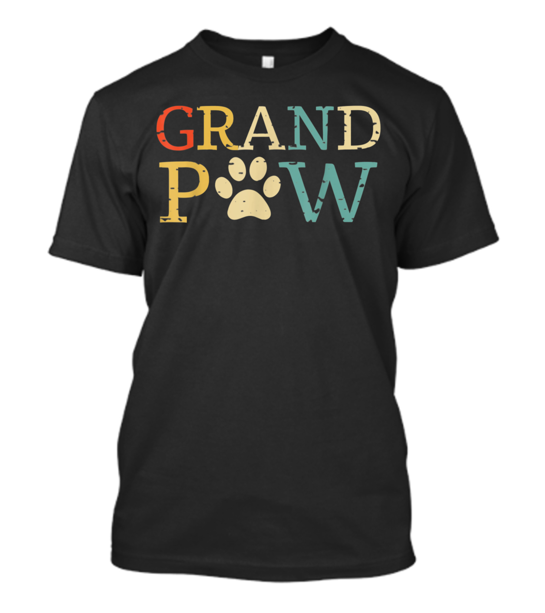 Grand Paw Puppy Lover Vintage Dog Grandparent T-Shirt