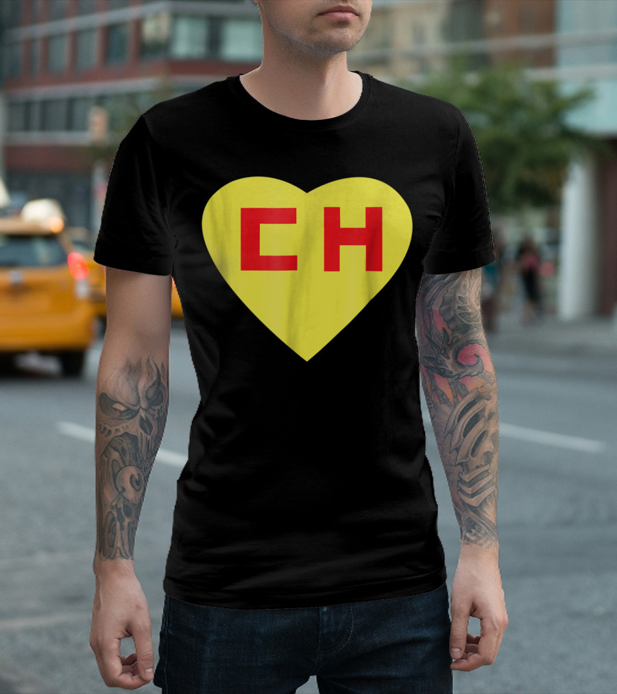 CH Heart El Chapulin Mexican Super Hero Colorado T-Shirt