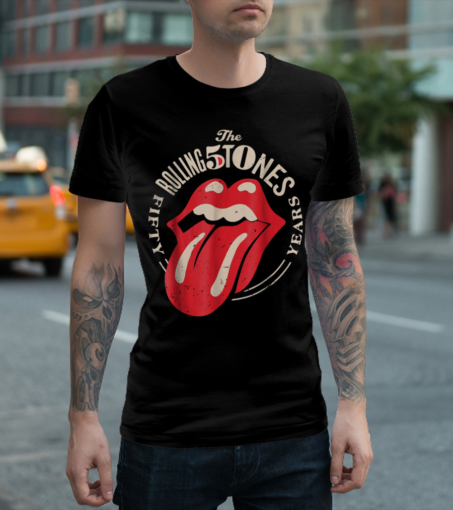 The Rolling Stones Fifty Years 5 Tongue Lips T-Shirt