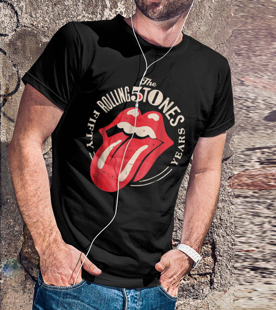 The Rolling Stones Fifty Years 5 Tongue Lips T-Shirt