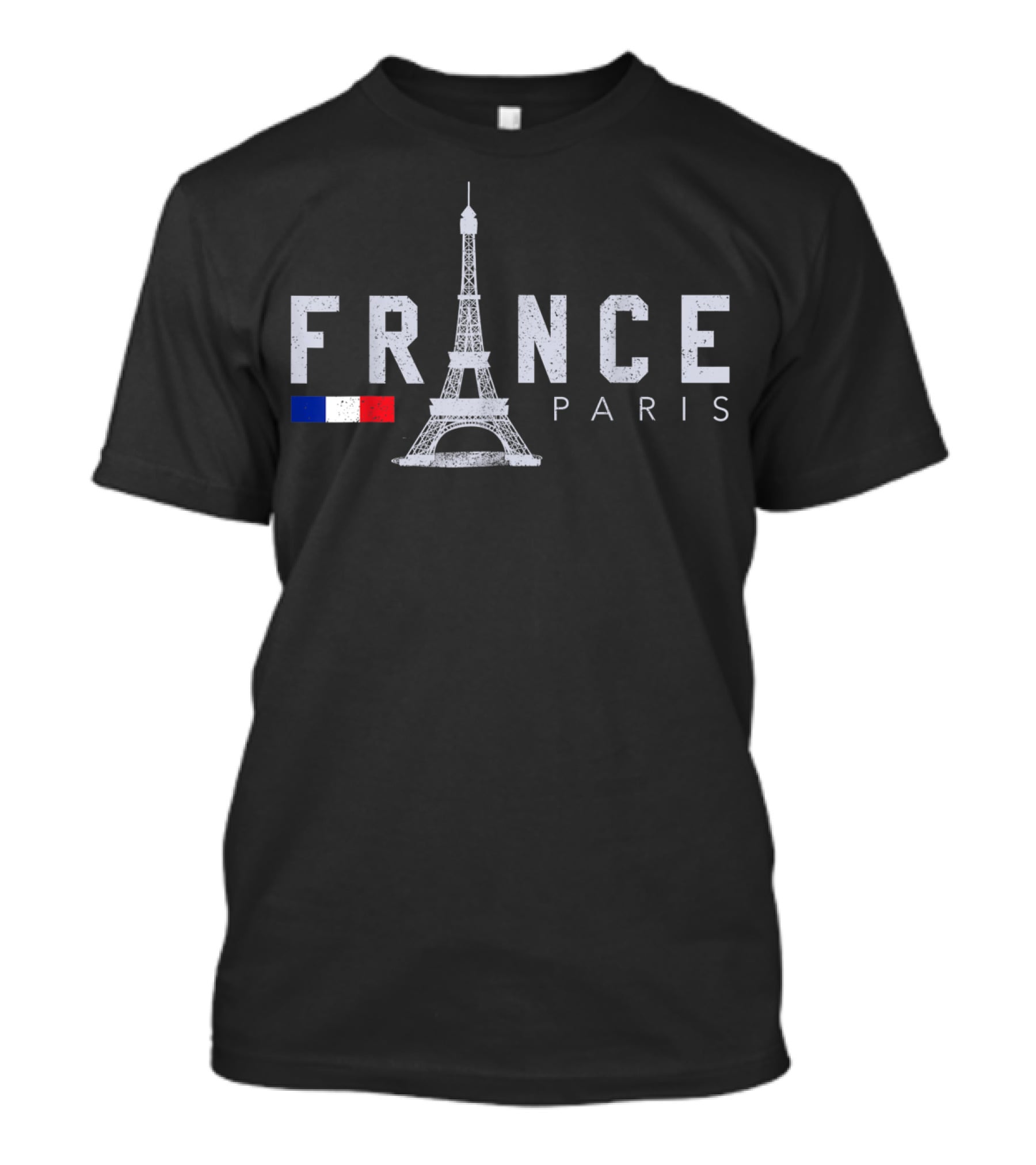 France Paris Eiffel Tower With French Flag T-Shirt