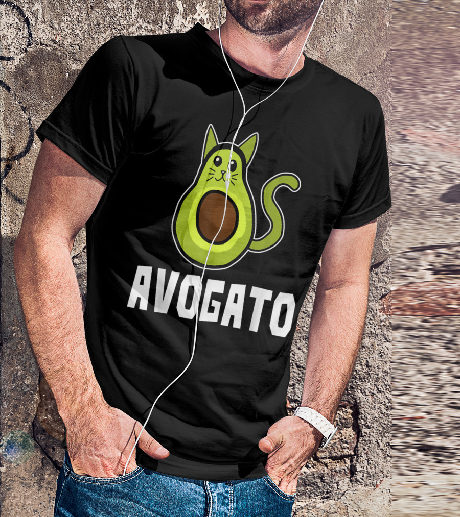 Avogato Funny Avocado Cat Lover Keto Diet T-Shirt