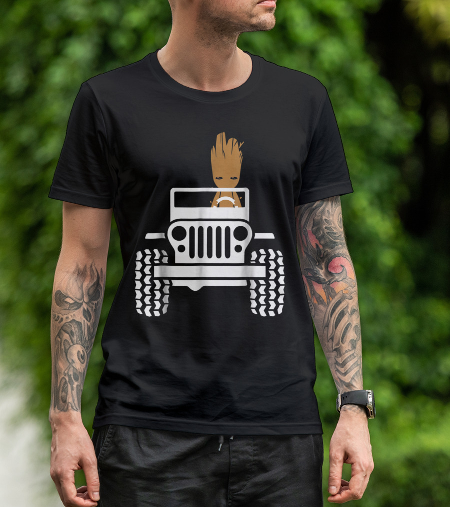Baby Drive Jeeps Groot Funny Distress T-Shirt