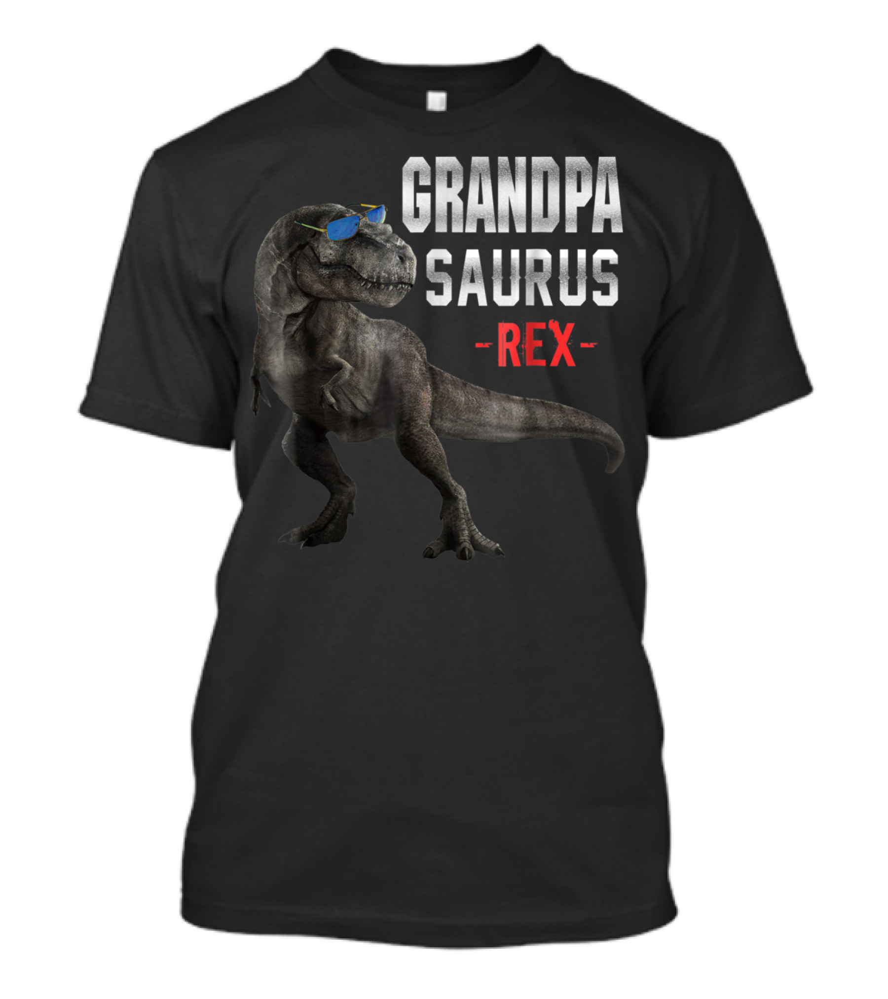 Grandpa Saurus Rex Dinosaur Wearing Sunglasses T-Shirt