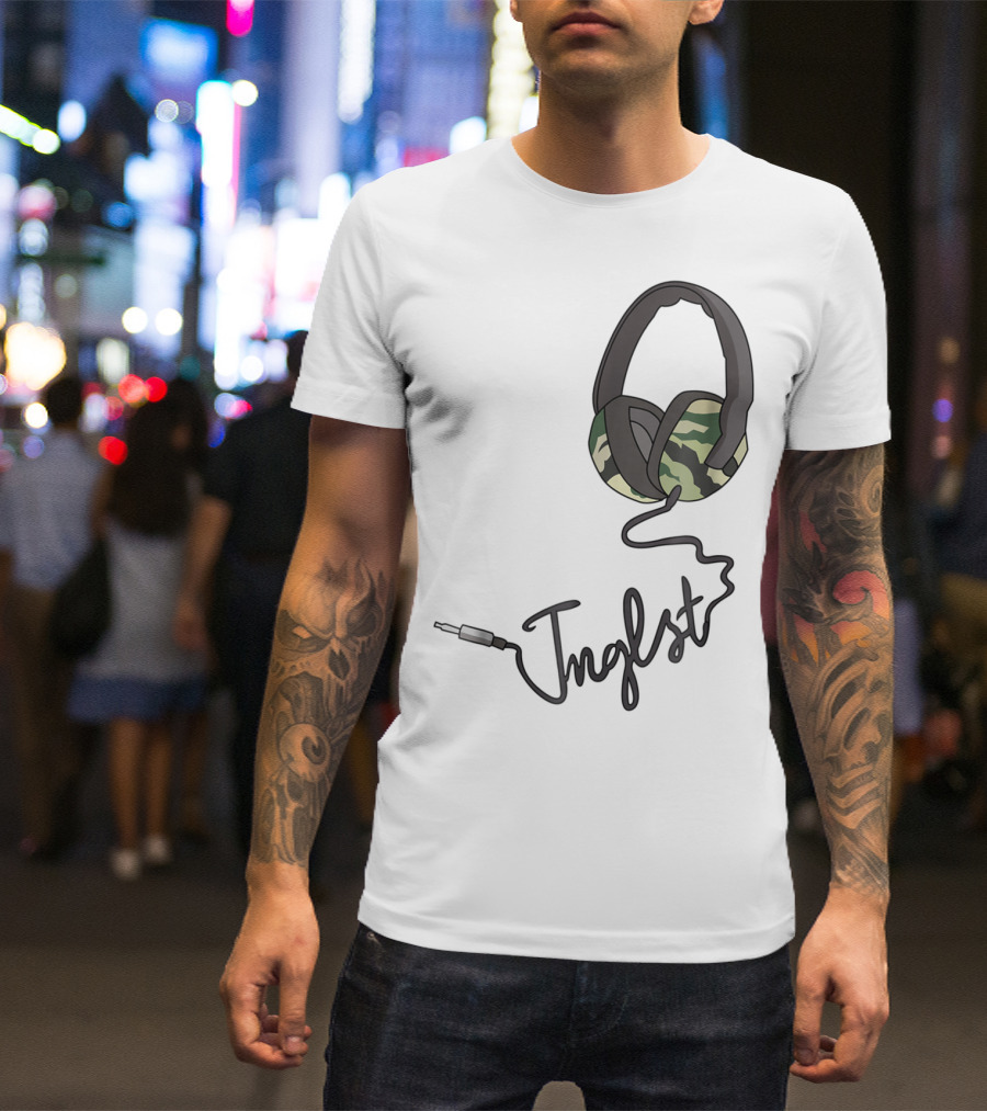 Jungle Music Junglist Drum And Bass Headphones Camo T-Shirt