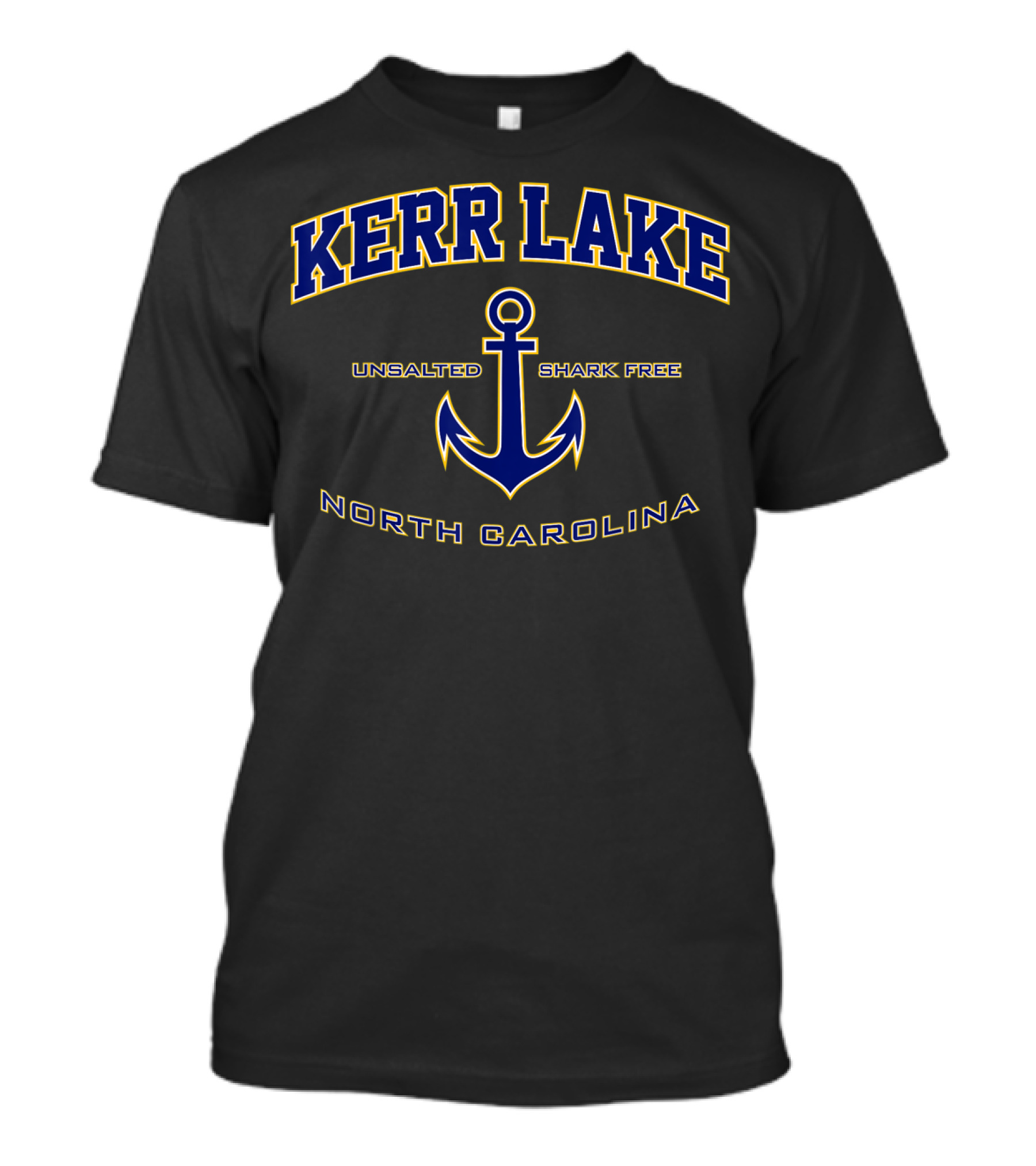 Kerr Lake North Carolina Unsalted Shark Free Anchor T-Shirt