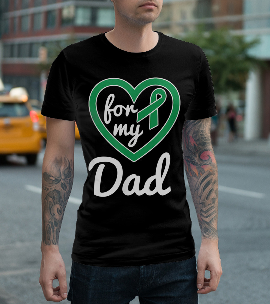 For My Dad Liver Cancer Ribbon Awareness T-Shirt