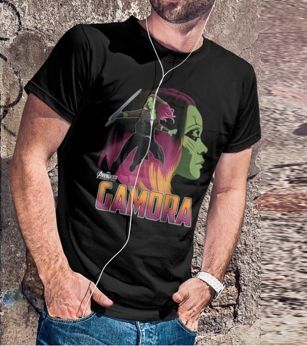 Avengers Infinity War Gamora Profile And Action Pose T-Shirt