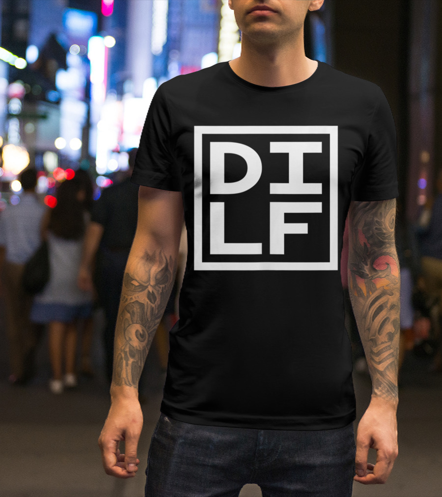 DILF Dad Square Minimal T-Shirt