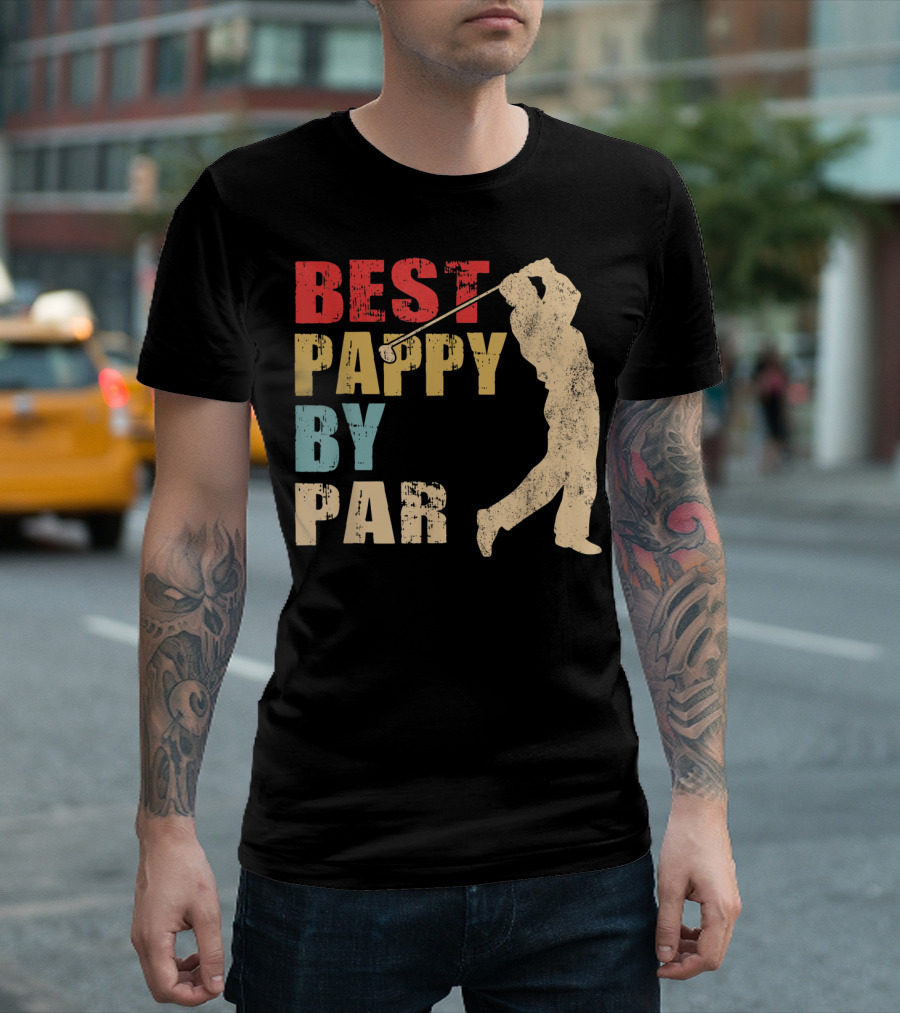 Best Pappy By Par Mens Father's Day Funny Golf Player T-Shirt