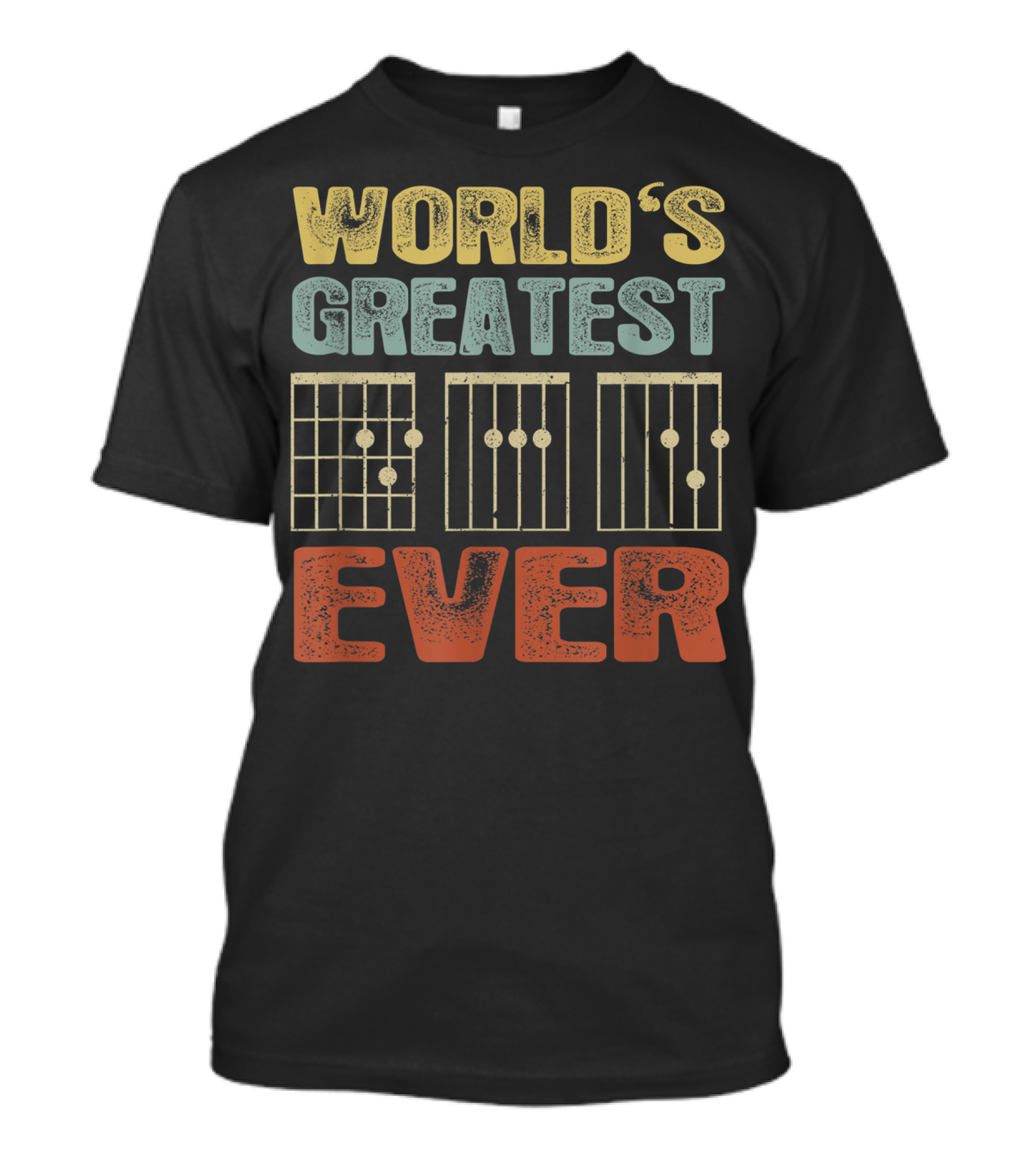 World's Greatest Dad Vintage Guitar Chord Ever T-Shirt