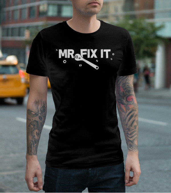 Mr Fix It Handyman Grandpa Wrench And Nuts T-Shirt