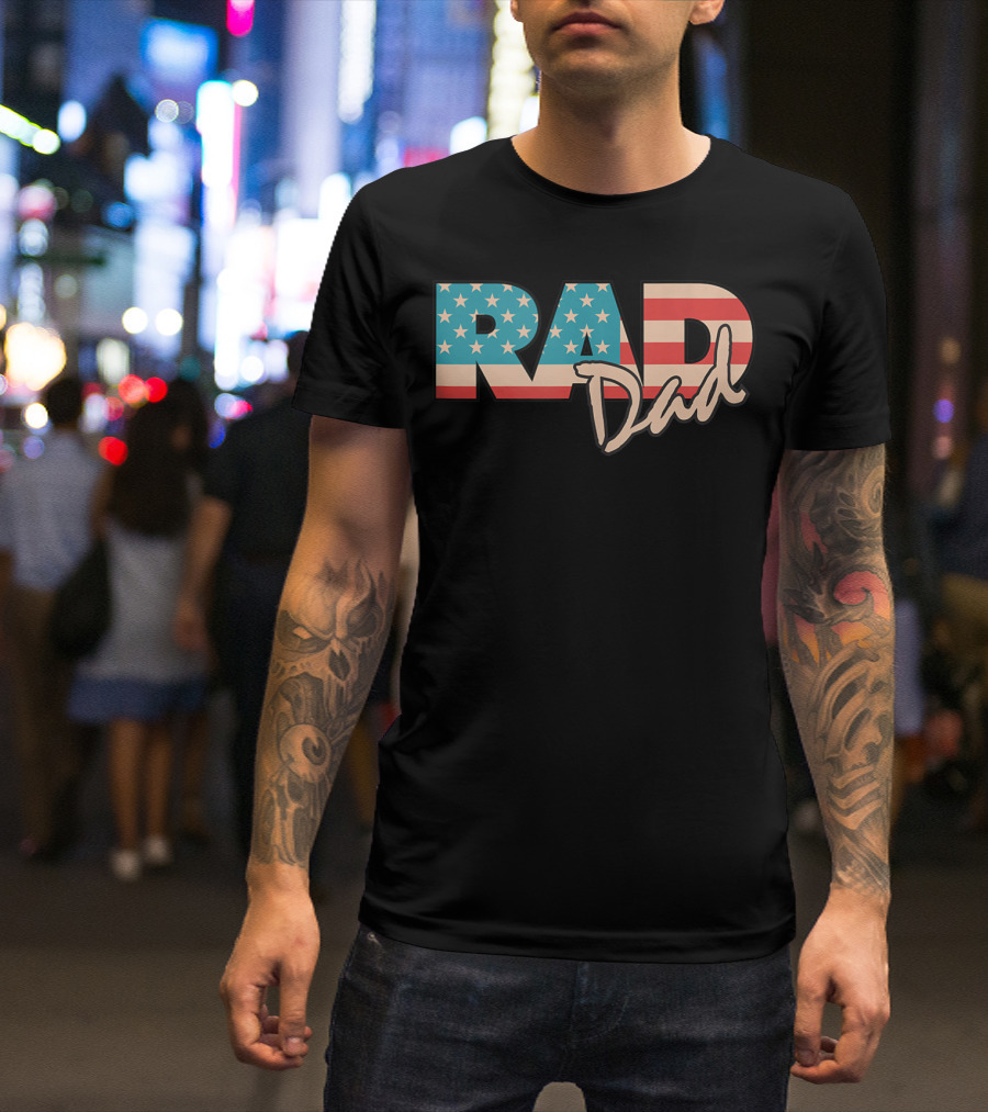 Rad Dad Vintage 1990's American Flag T-Shirt