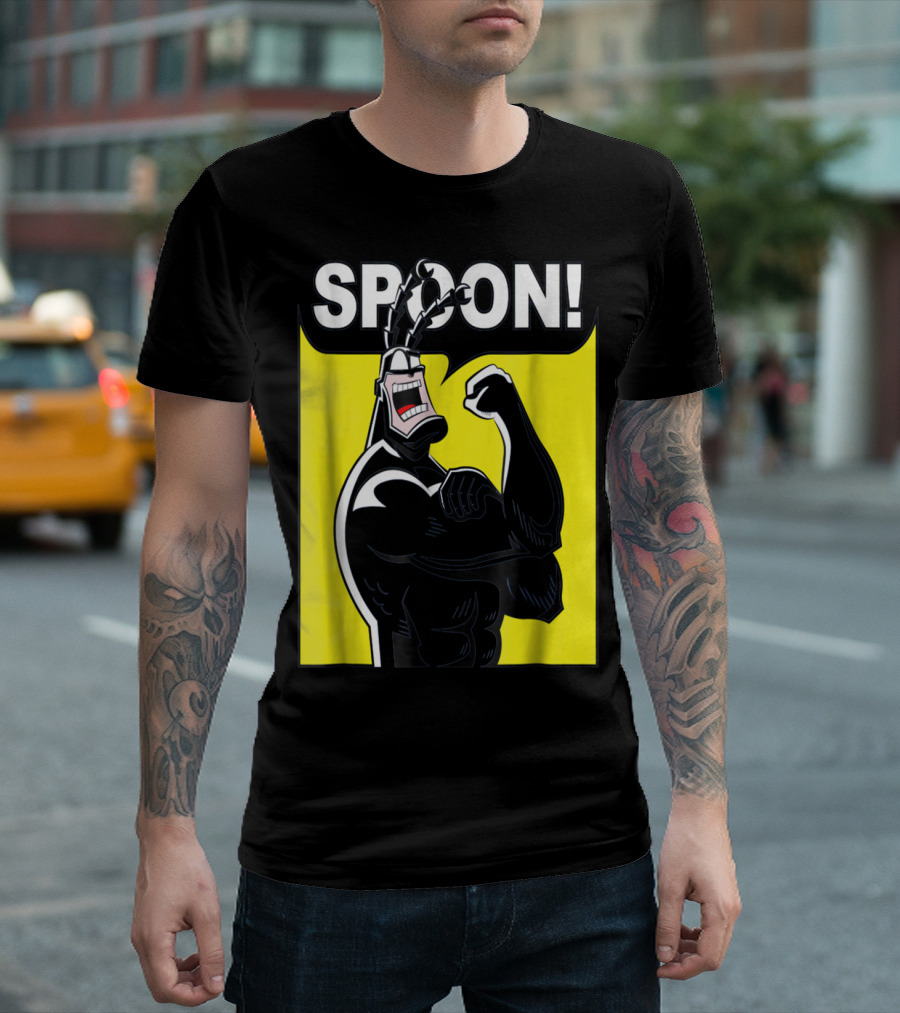 SPOON Tick Character Shouting Classic Comic T-Shirt