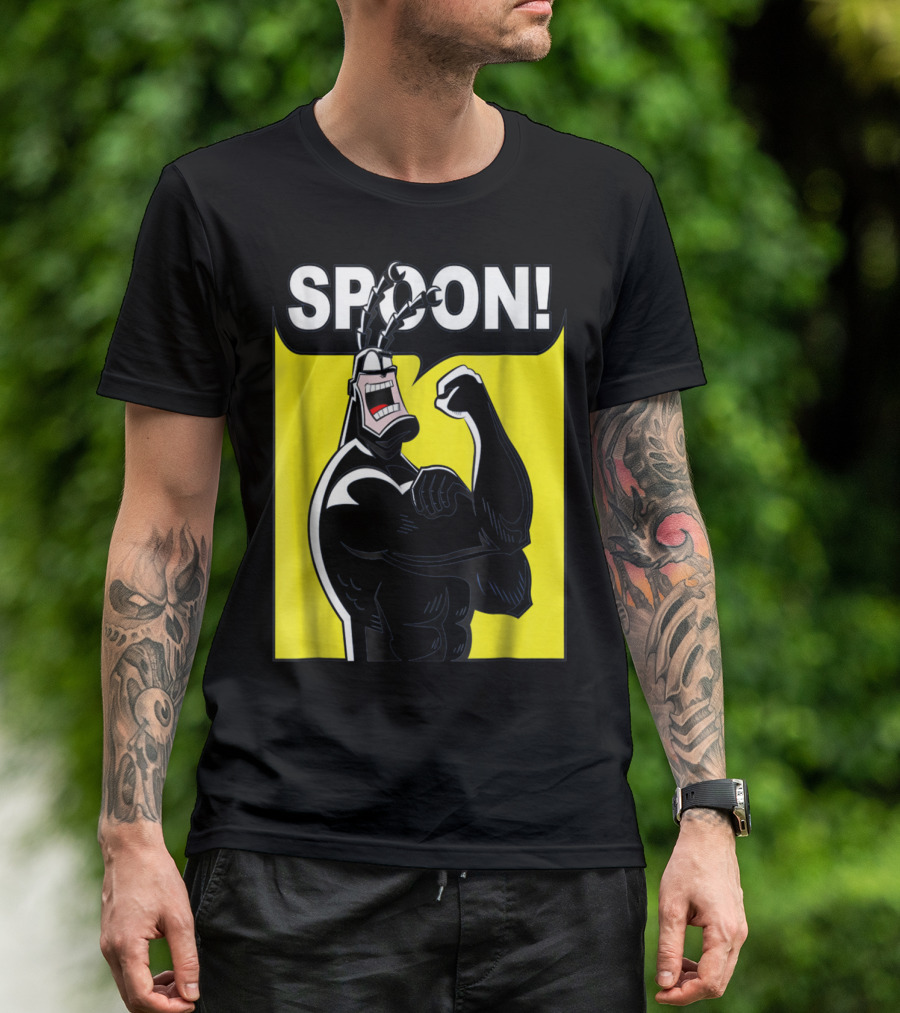 SPOON Tick Character Shouting Classic Comic T-Shirt