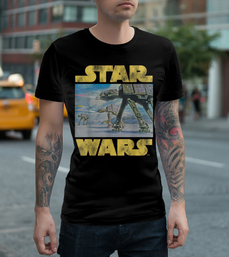 Star Wars Vintage Imperial AT-AT Battle of Hoth Scene T-Shirt