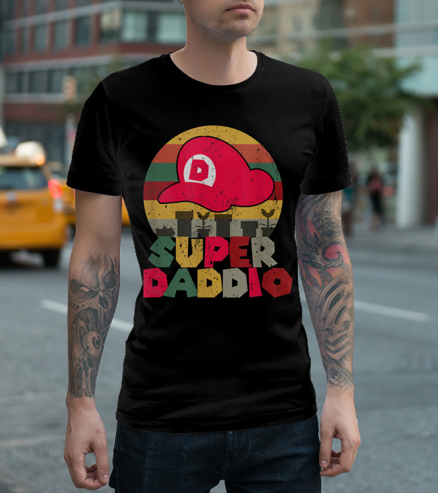 Super Daddio Retro Gamer Dad Hat T-Shirt