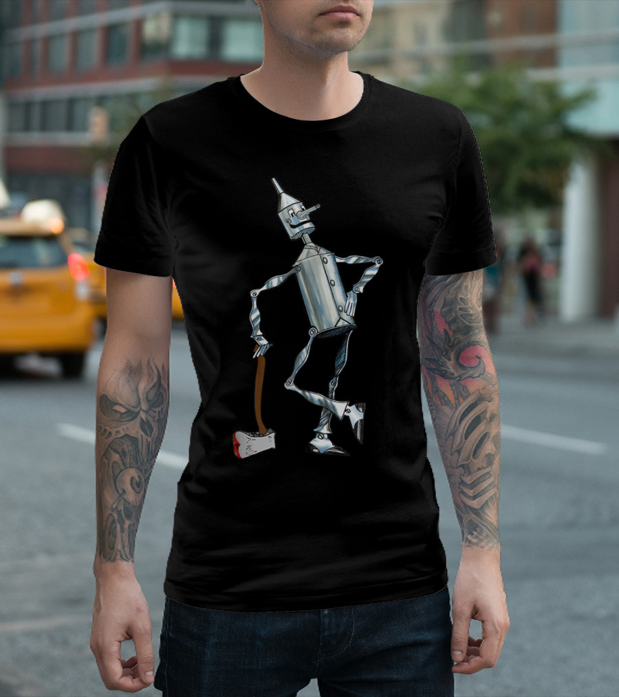 Tin Man Wizard of Oz Tin Woodsman with Axe T-Shirt