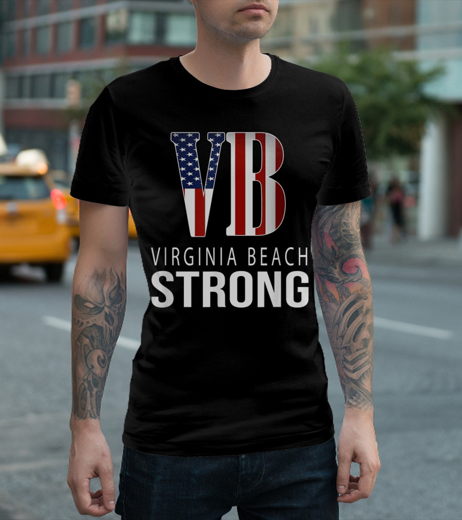 Virginia Beach Strong VB USA Flag 4th Of July T-Shirt