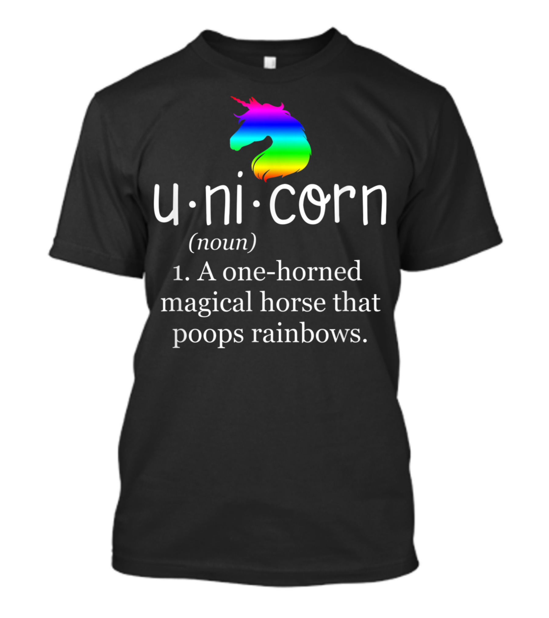 Unicorn Definition One-Horned Magical Horse Poops Rainbows T-Shirt