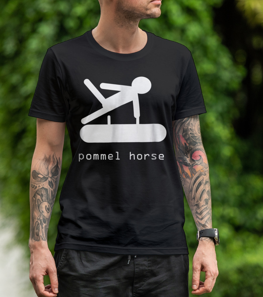 Gipsys Men Gymnastics Pommel Horse Event Stick Figure T-Shirt