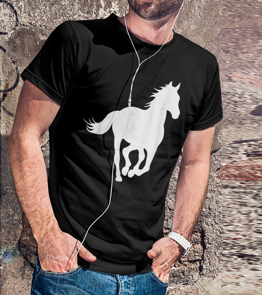 Galloping Horse Silhouette For Horse Owners And Riders T-Shirt