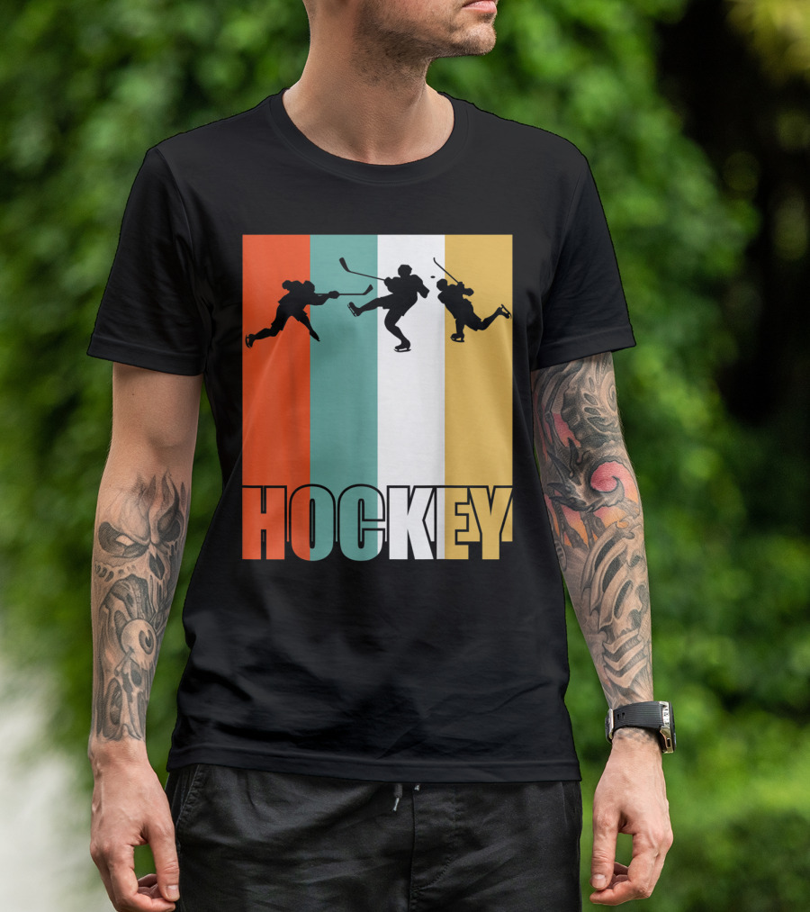 Vintage Ice Hockey Silhouette Classic Fan T-Shirt