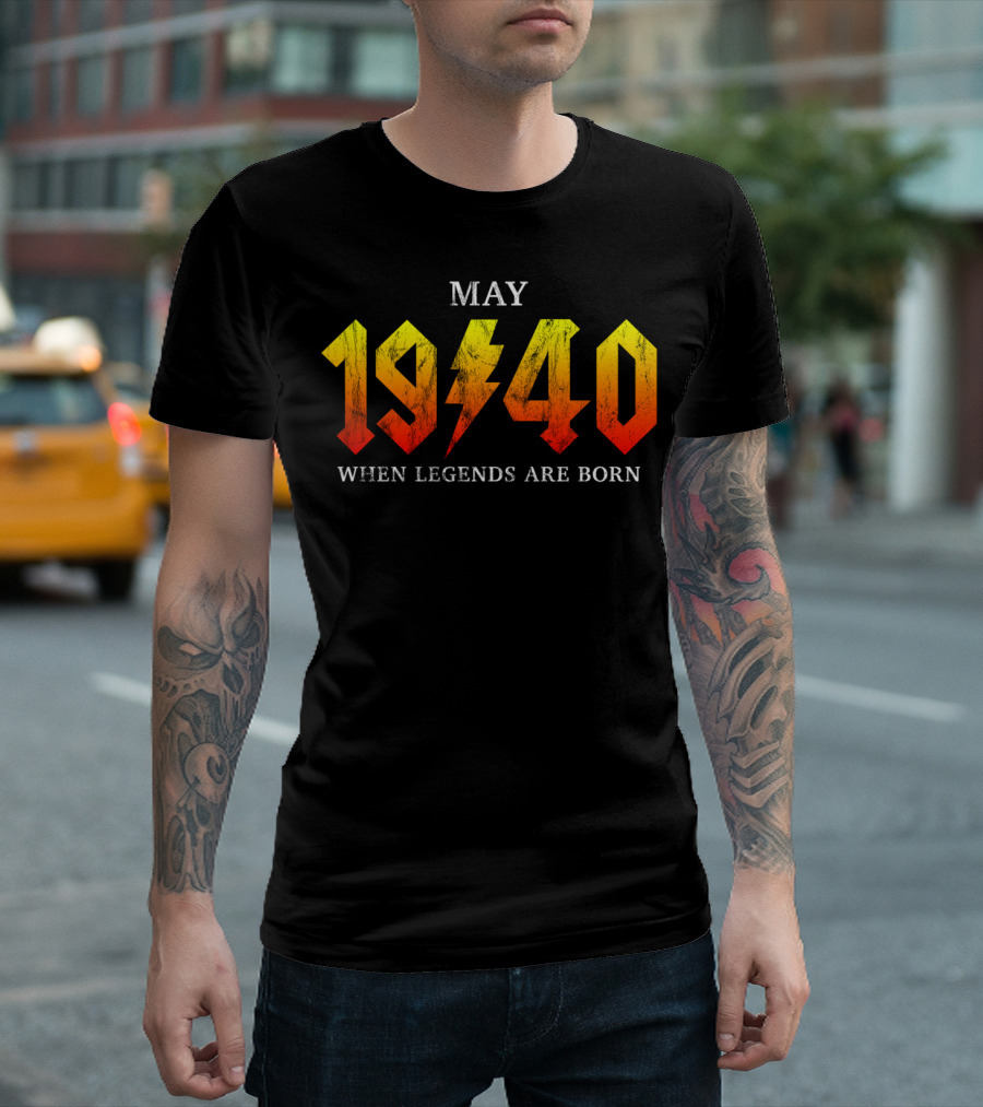 May 1940 Classic Rock Legends Born T-Shirt