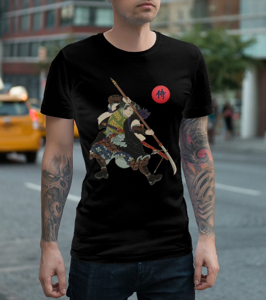 Classic Vintage Ronin Samurai Kanji Warrior T-Shirt