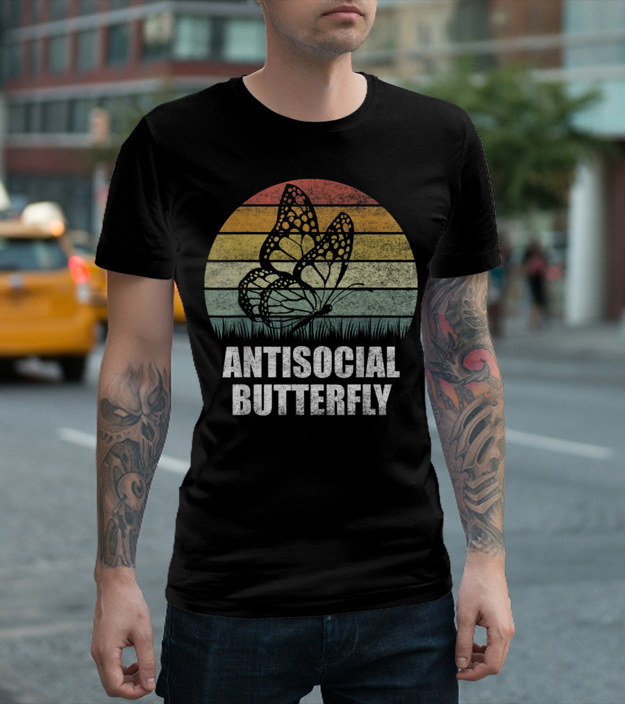 Antisocial Butterfly Vintage Sunset T-Shirt