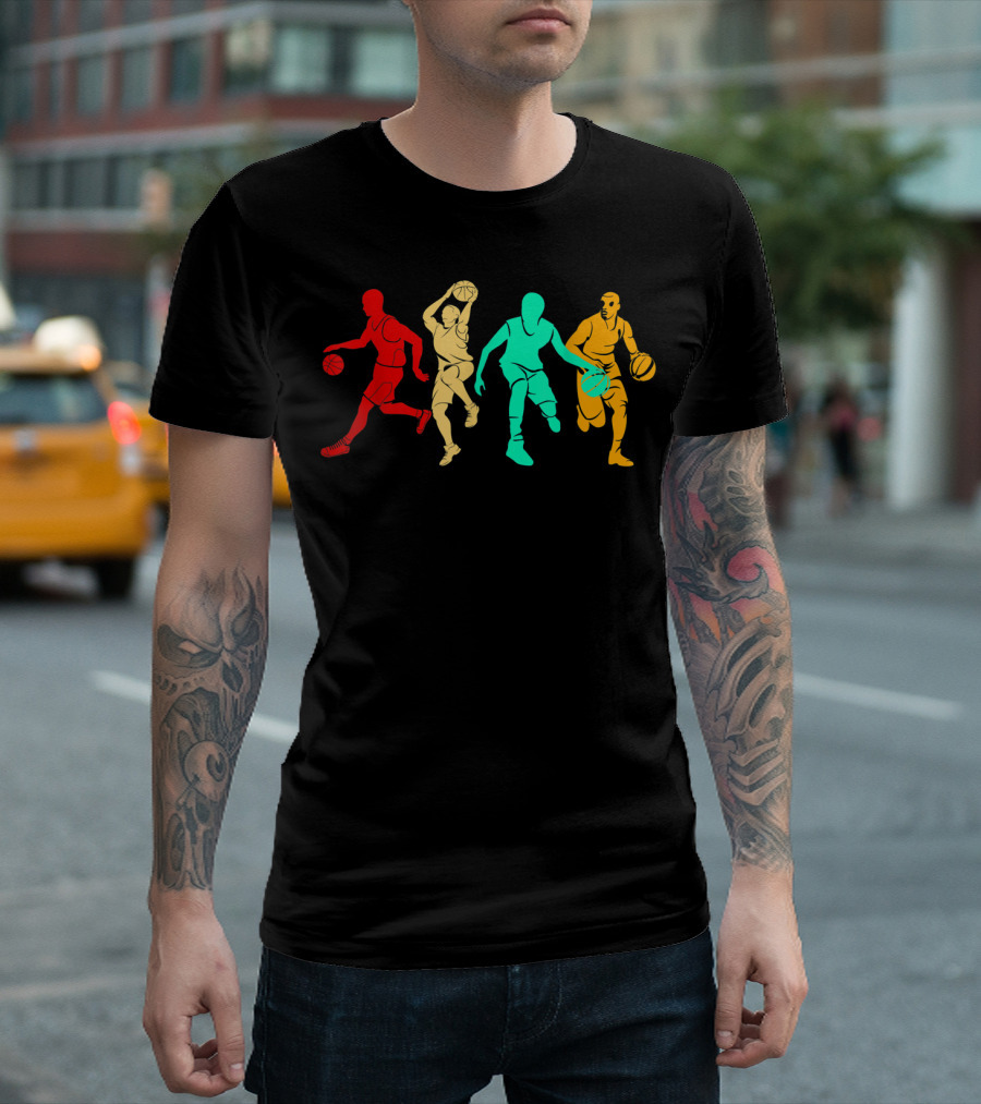 Classic Vintage Style Basketball Player T-Shirt