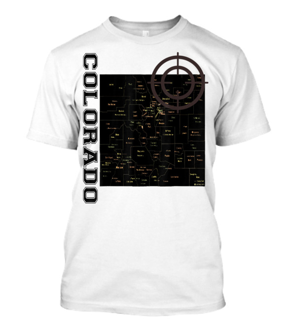 Colorado Maps With Classic Style And Fun Elements T-Shirt