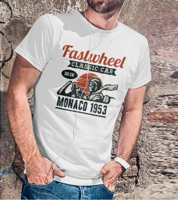 Fastwheel Classic Car Monaco 1953 300 KM T-Shirt