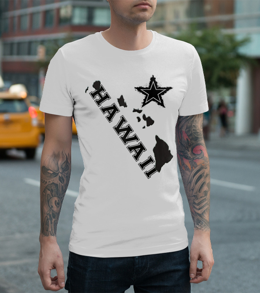 Hawaii Maps Classic Vintage Star Flair T-Shirt