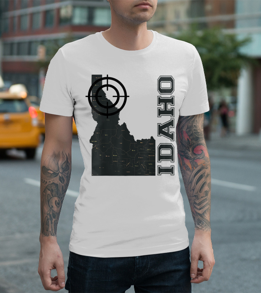 Idaho Maps Target Overlay Classic Vintage Fun T-Shirt