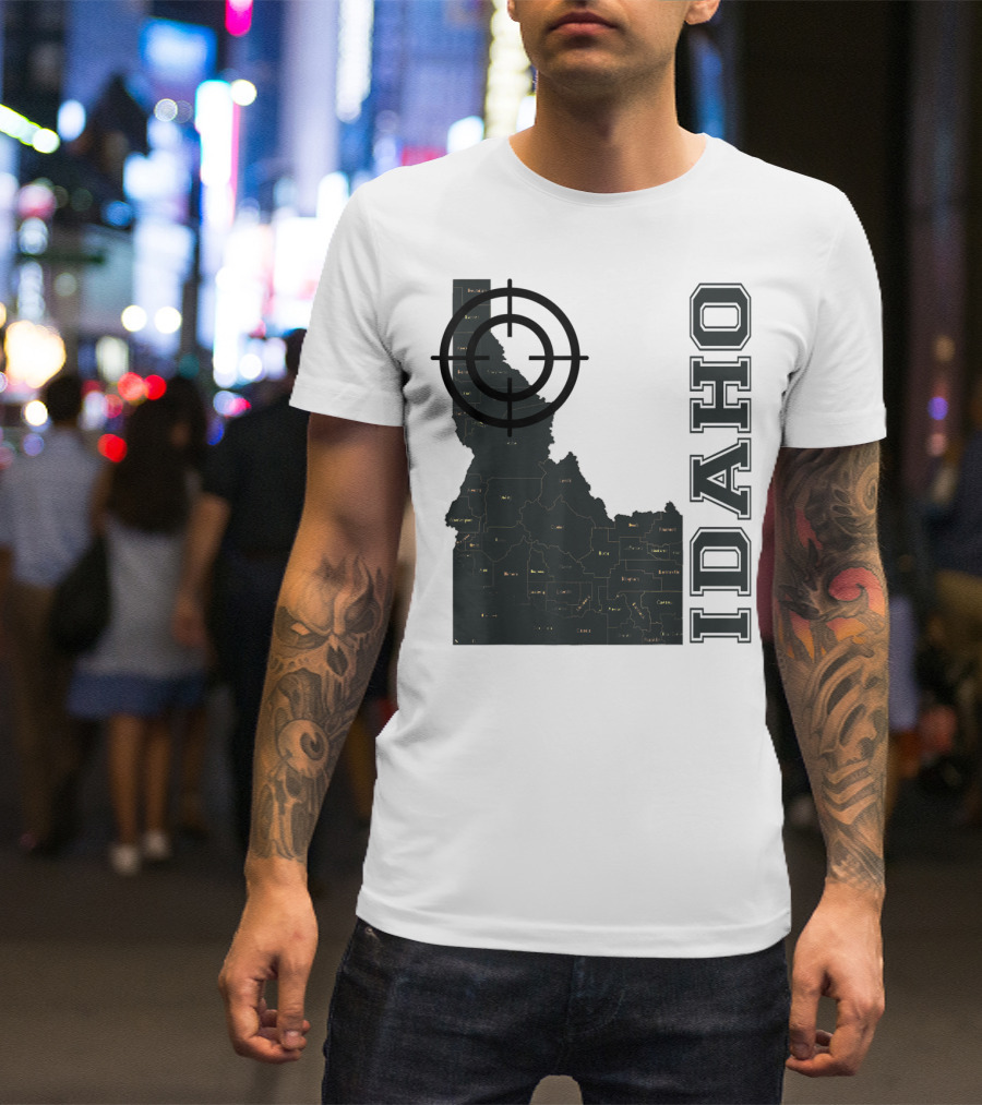 Idaho Maps Target Overlay Classic Vintage Fun T-Shirt
