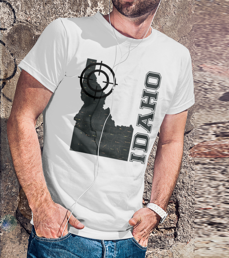 Idaho Maps Target Overlay Classic Vintage Fun T-Shirt