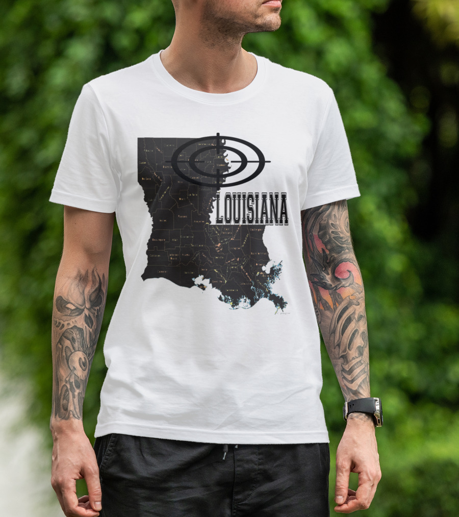 Louisiana Map Overlay Urban Classic T-Shirt